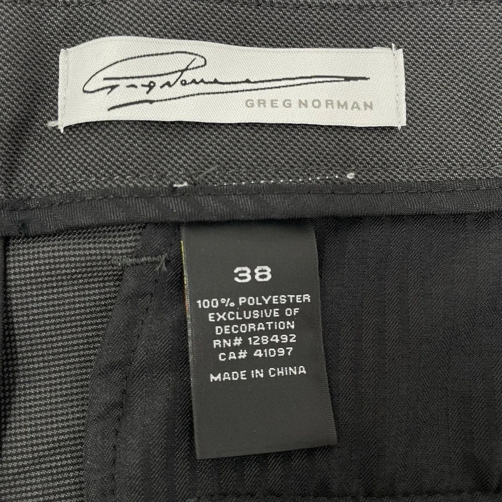 Greg Norman Everbest Shorts Mens‎ 38 Gray Mini Grid Checkered Stretch Golf Chino